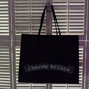 AUTHENTIC CHROME HEARTS MEDIUM BLACK PAPER SHOPPING GIFT BAG